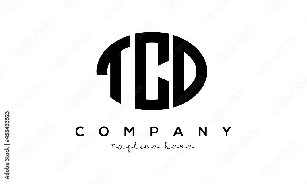 TCD three Letters creative circle logo design TCD three Letters creative circle logo design