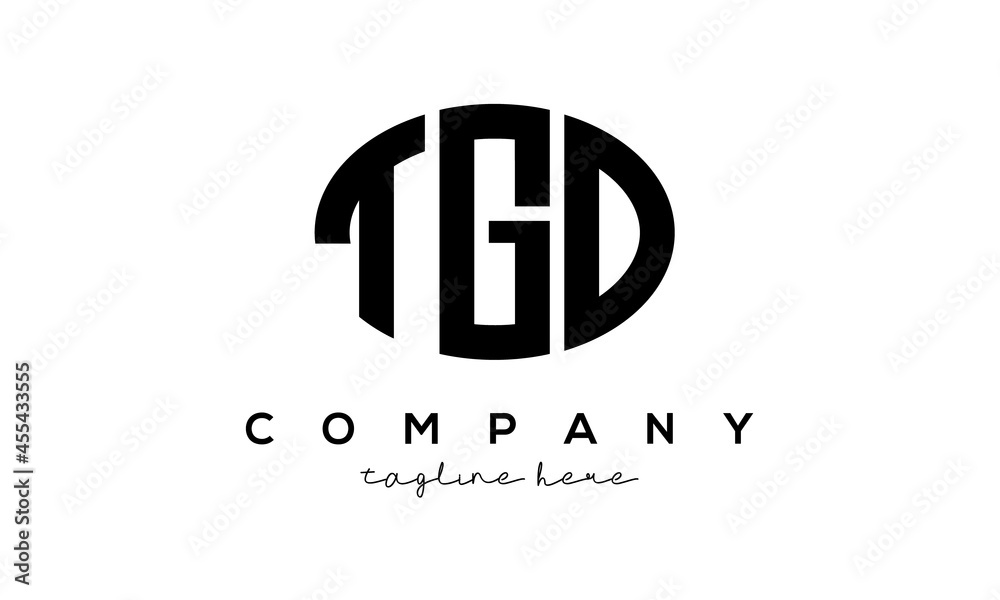TGD three Letters creative circle logo design TGD three Letters creative circle logo design