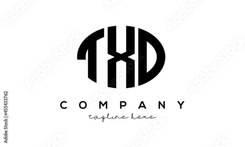 TXD three Letters creative circle logo design