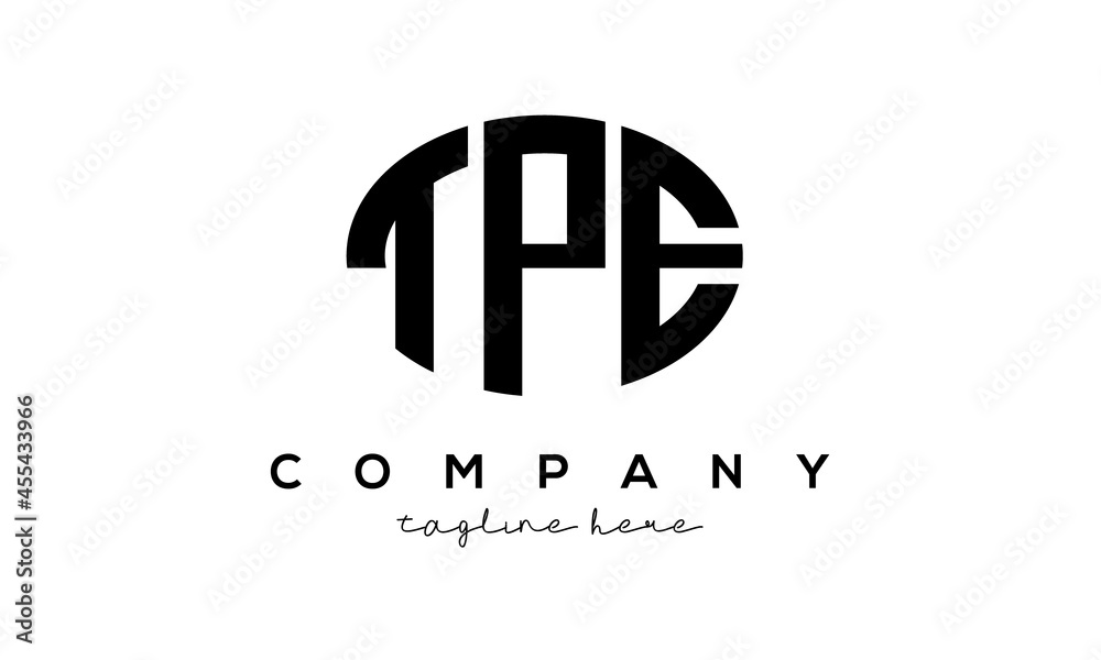 TPE three Letters creative circle logo design