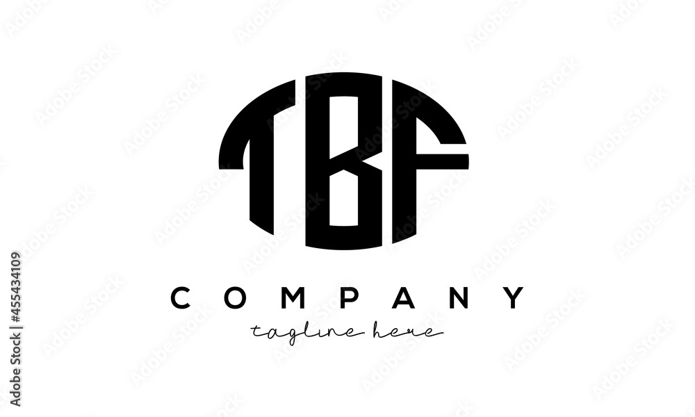 TBF three Letters creative circle logo design