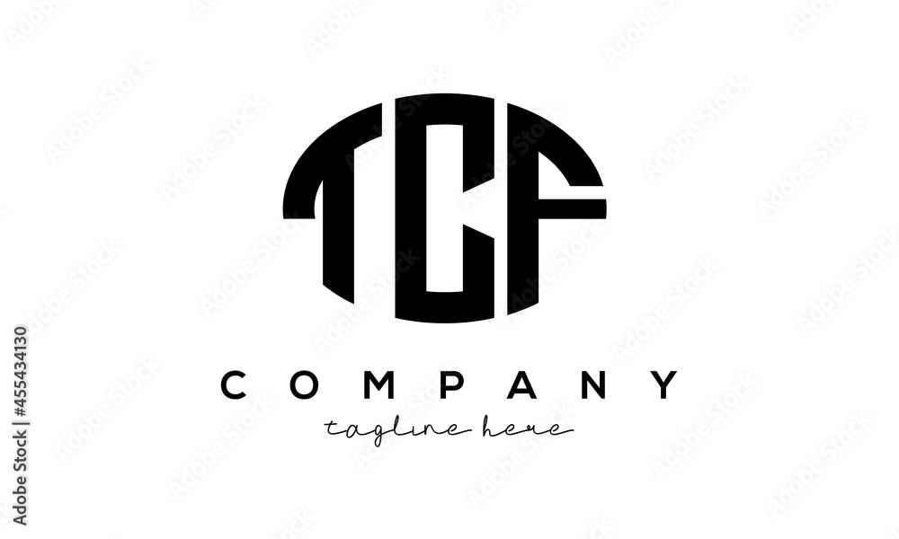 TCF three Letters creative circle logo design TCF three Letters creative circle logo design