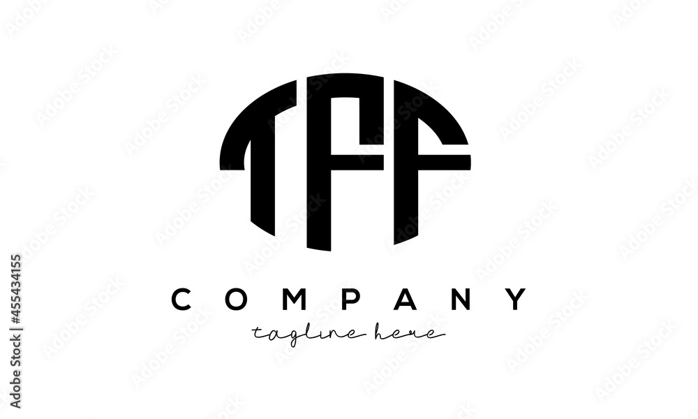 TFF three Letters creative circle logo design