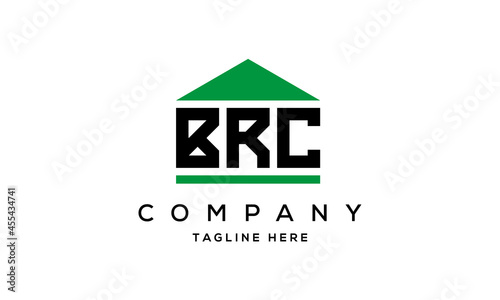 BRC three letters house for real estate logo design