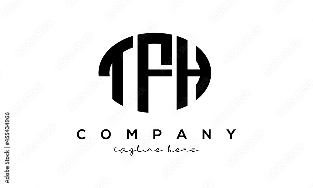 TFH three Letters creative circle logo design