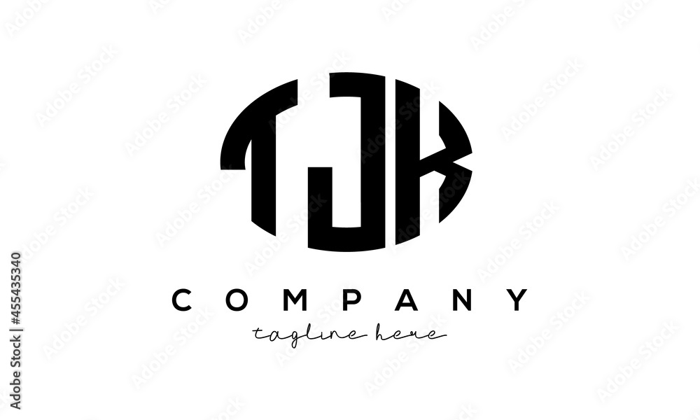 TJK three Letters creative circle logo design
