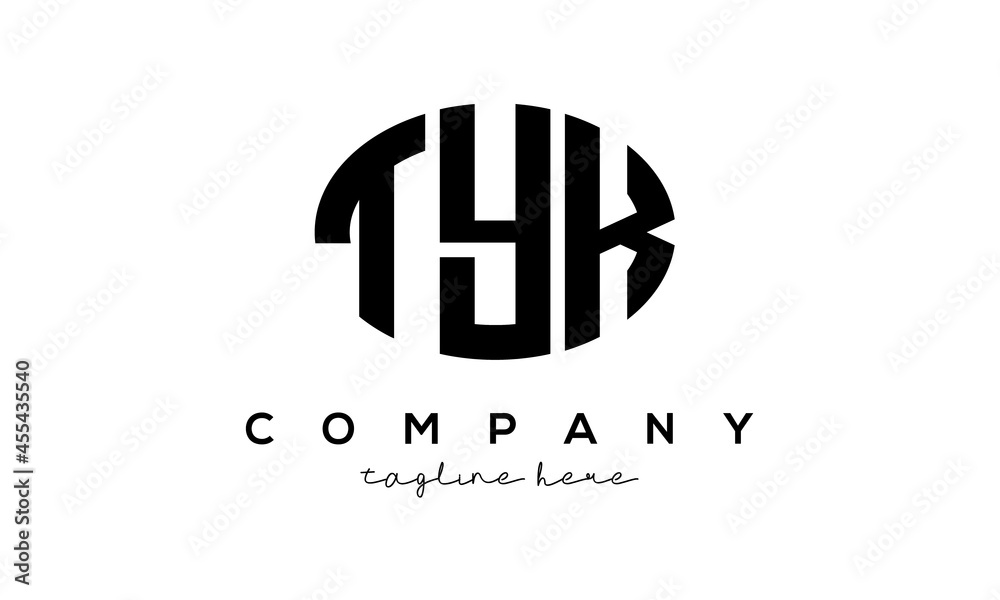TYK three Letters creative circle logo design