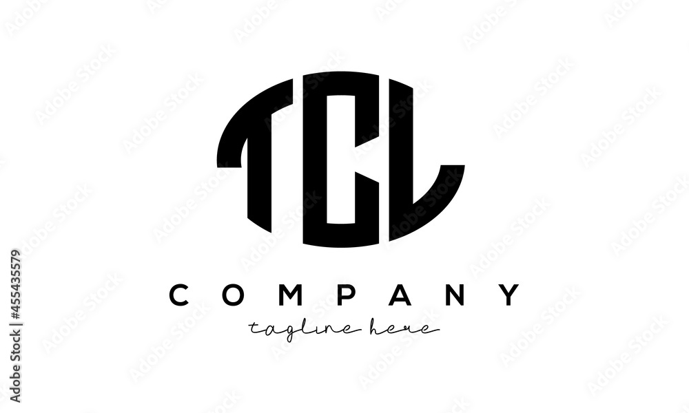 TCL three Letters creative circle logo design