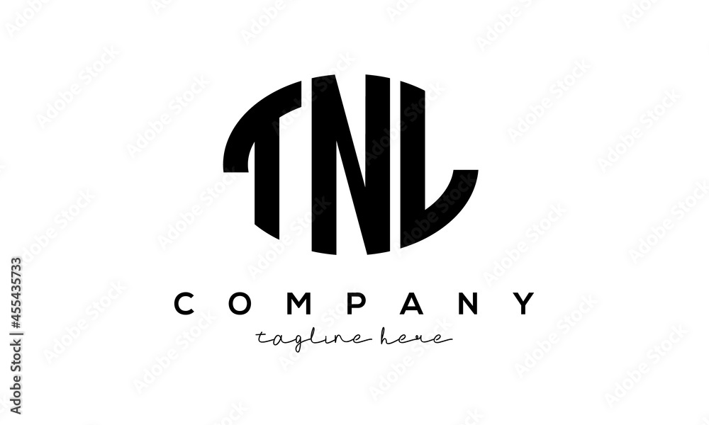 TNL three Letters creative circle logo design TNL three Letters creative circle logo design