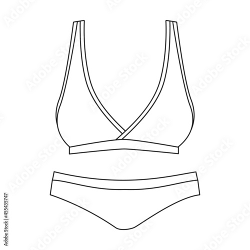 Underwear vector icon.Outline vector icon isolated on white background underwear.