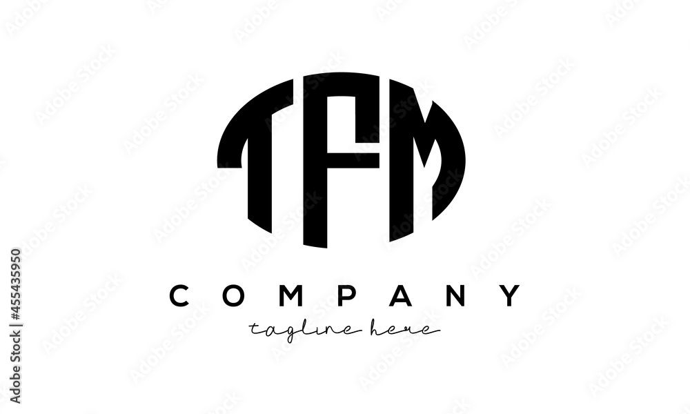 TFM three Letters creative circle logo design