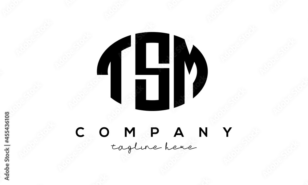 TSM three Letters creative circle logo design
