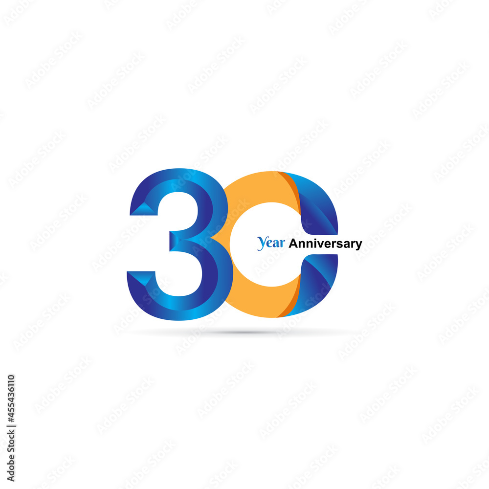 Fototapeta premium 30 Year Anniversary Vector Template Design Illustration