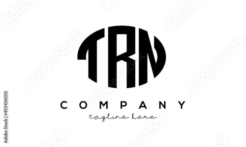 TRN three Letters creative circle logo design
