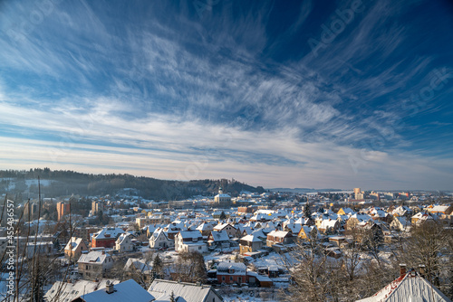 Winter view of Czech city Trutnov photo