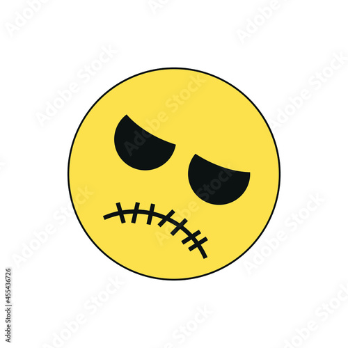 Obraz na płótnie cartoon halloween face. Vector illustrations. icon w salonie