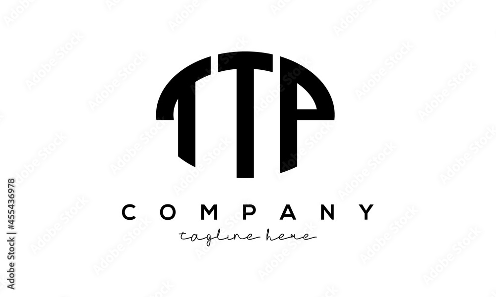 TTP three Letters creative circle logo design TTP three Letters creative circle logo design