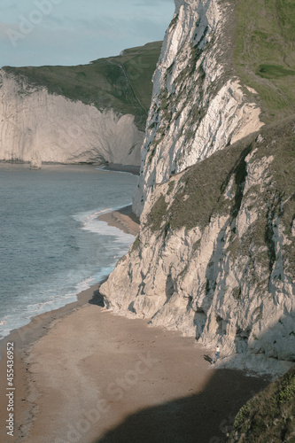 White Cliffs of Dorset at Summer in United Kingdom photo