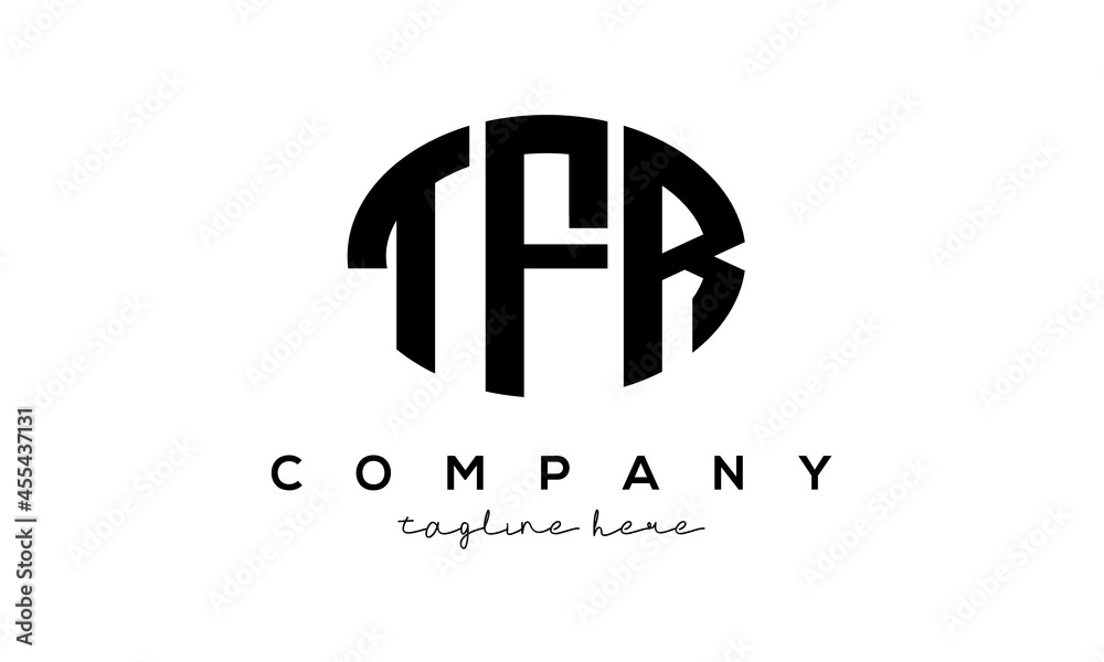 TFR three Letters creative circle logo design TFR three Letters creative circle logo design