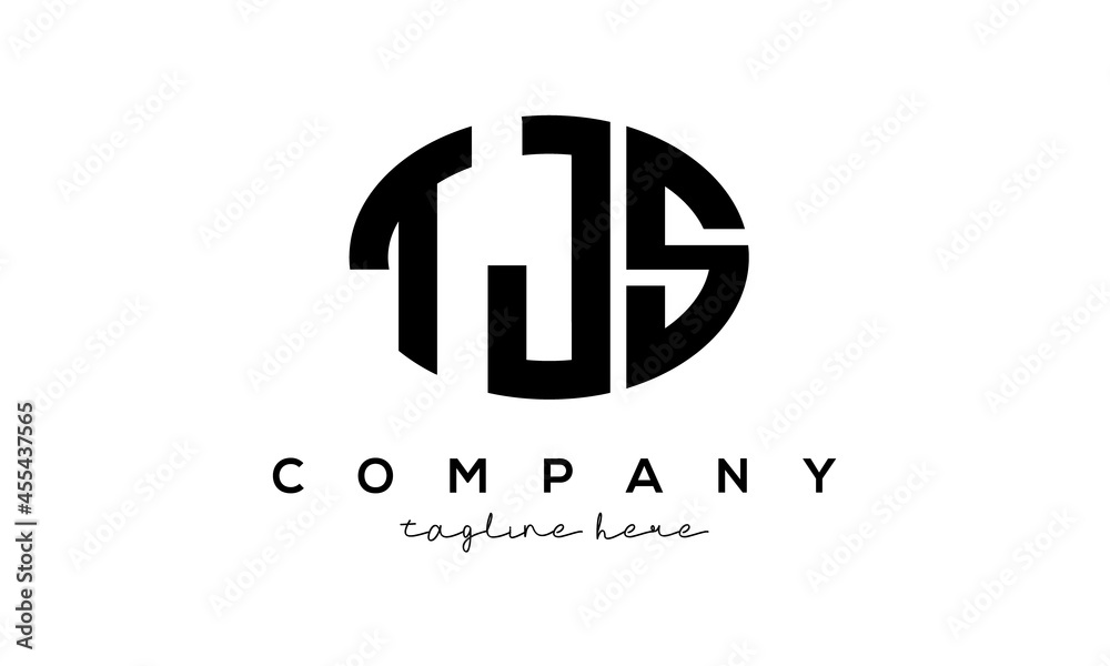 TJS three Letters creative circle logo design TJS three Letters creative circle logo design