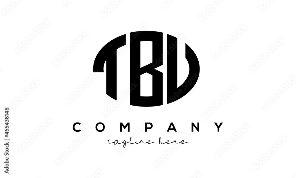 TBU three Letters creative circle logo design TBU three Letters creative circle logo design