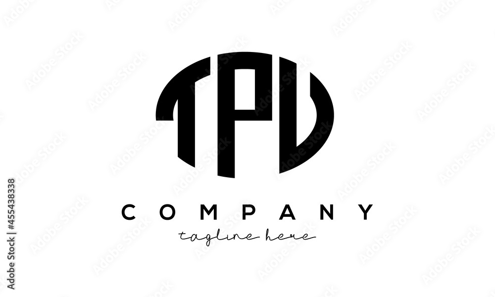 TPU three Letters creative circle logo design