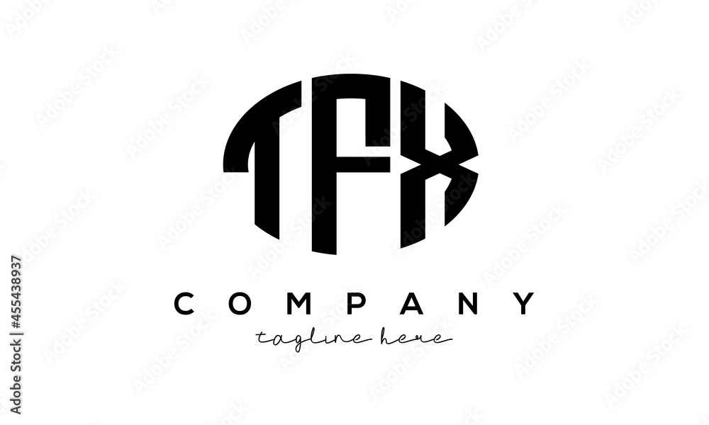 TFX three Letters creative circle logo design TFX three Letters creative circle logo design
