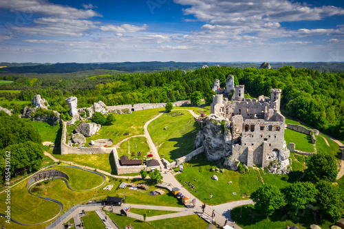 Ruins of beautiful Ogrodzieniec Castle in Poland.