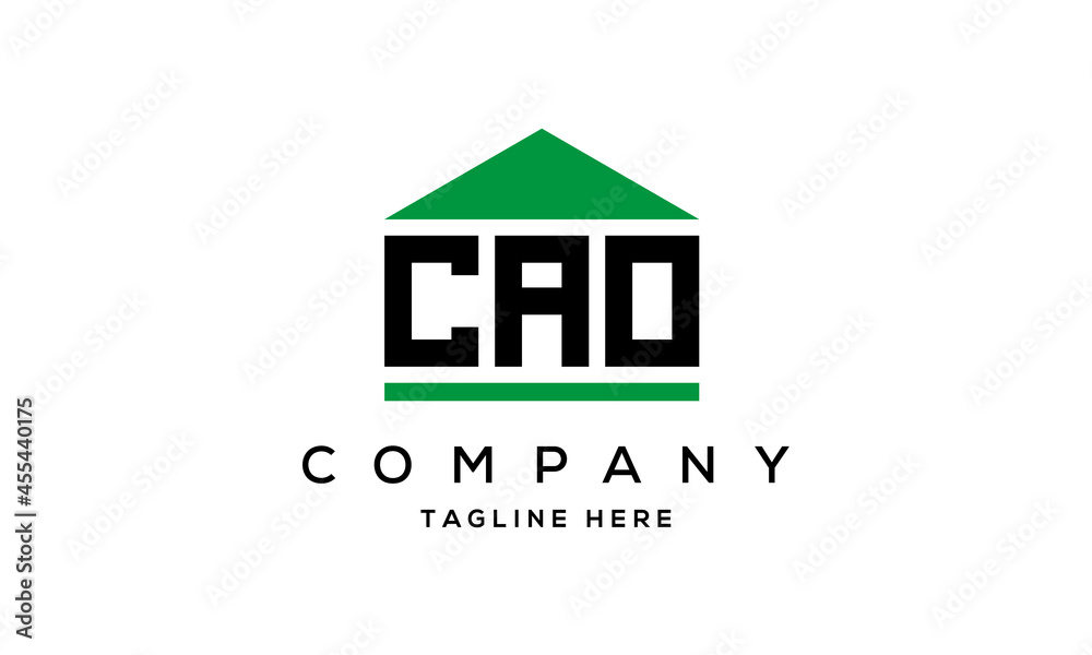 Fototapeta premium CAO three letters house for real estate logo design