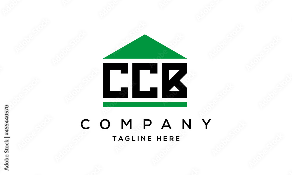 CCB three letters house for real estate logo design CCB three letters house for real estate logo design