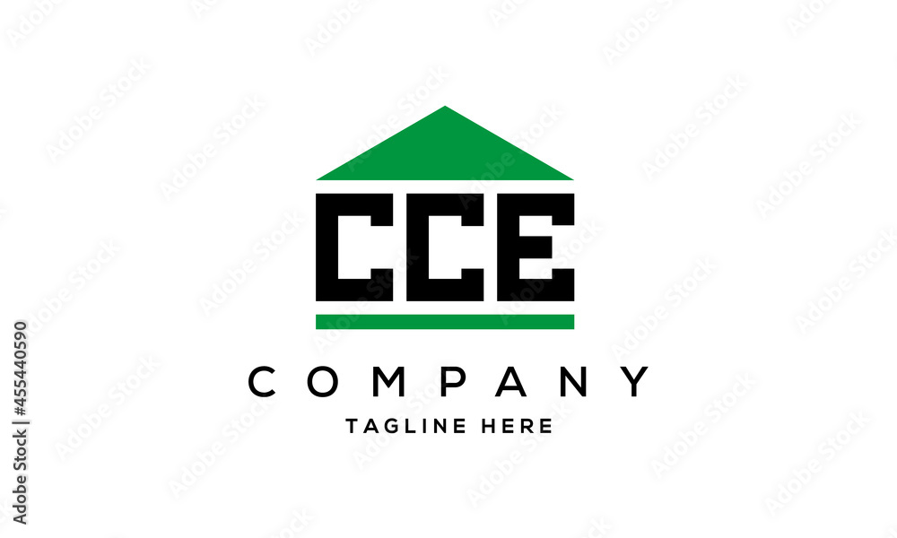 CCE three letters house for real estate logo design CCE three letters house for real estate logo design