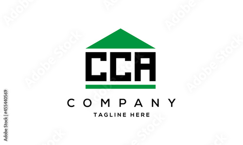 CCA three letters house for real estate logo design