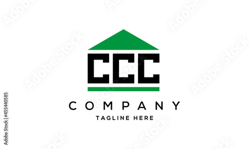 CCC three letters house for real estate logo design