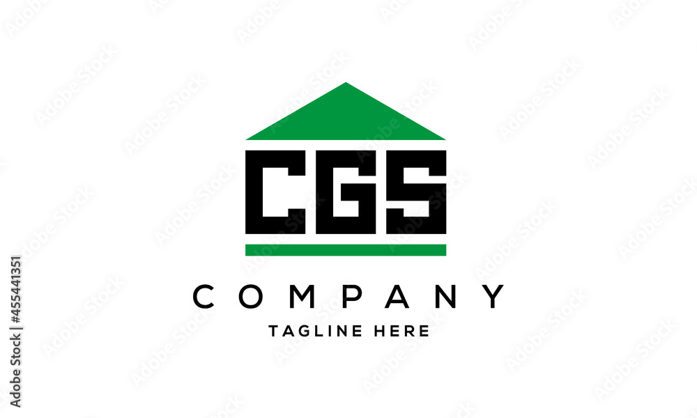 CGS three letter house for real estate logo design CGS three letter house for real estate logo design