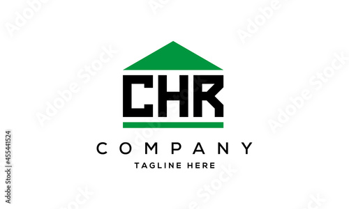 CHR three letter house for real estate logo design
