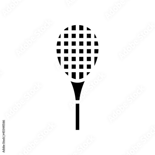 racquet tennis glyph icon vector. racquet tennis sign. isolated contour symbol black illustration © vectorwin