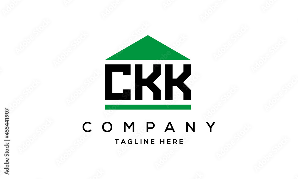 CKK three letter house for real estate logo design CKK three letter house for real estate logo design