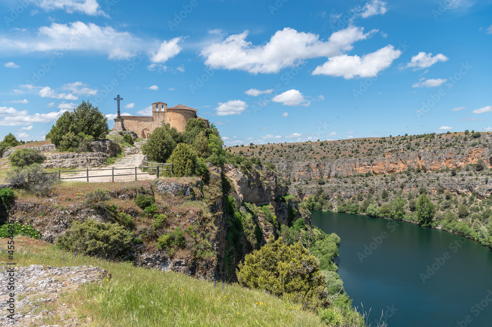 Fototapeta premium The hermitage of San Frutos in the Hoces del Duraton in the province of Segovia in Spain