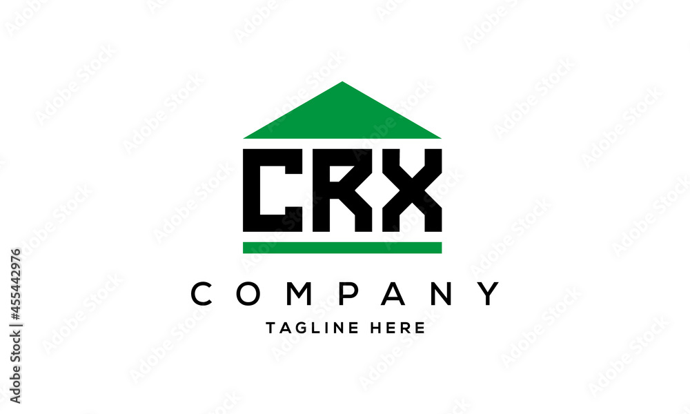 letter CRX house for real estate logo design vector letter CRX house for real estate logo design vector