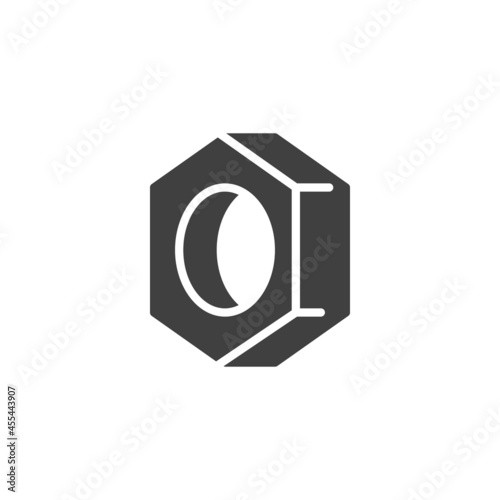 Hex nut vector icon