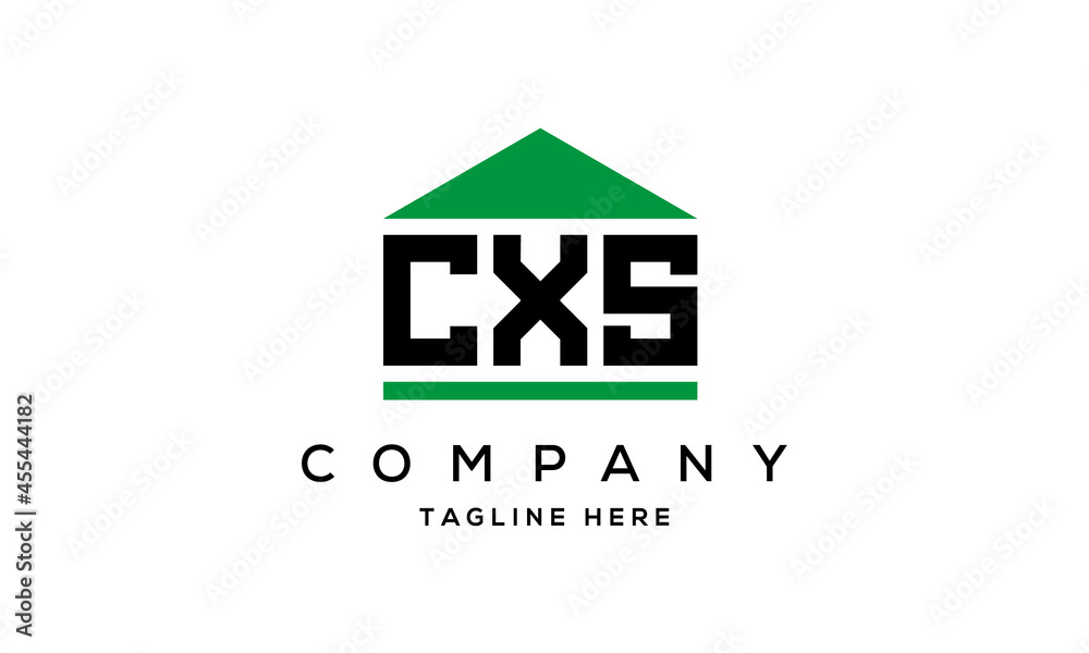 letter CXS house for real estate logo design vector letter CXS house for real estate logo design vector