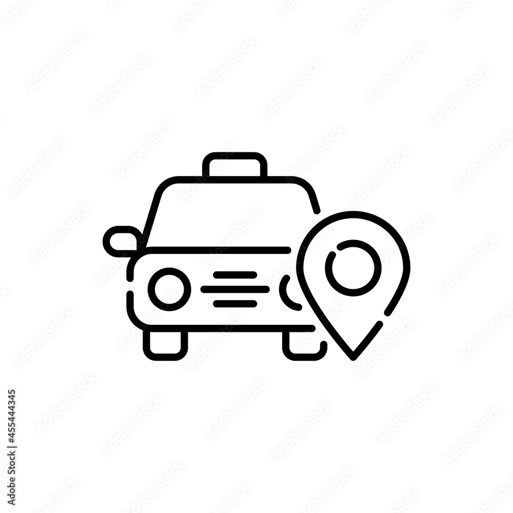 Taxi vector outline icon style illustration. Eps 10 file Taxi vector outline icon style illustration. Eps 10 file