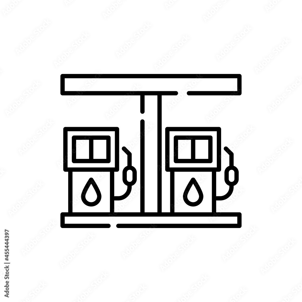 Gas station vector outline icon style illustration. Eps 10 file Gas station vector outline icon style illustration. Eps 10 file