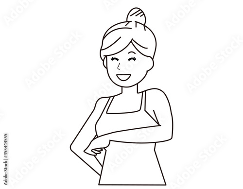 Vector illustration of a woman doing hair loss.