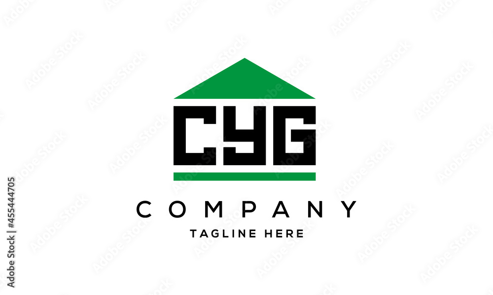 letter CYG house for real estate logo design vector letter CYG house for real estate logo design vector