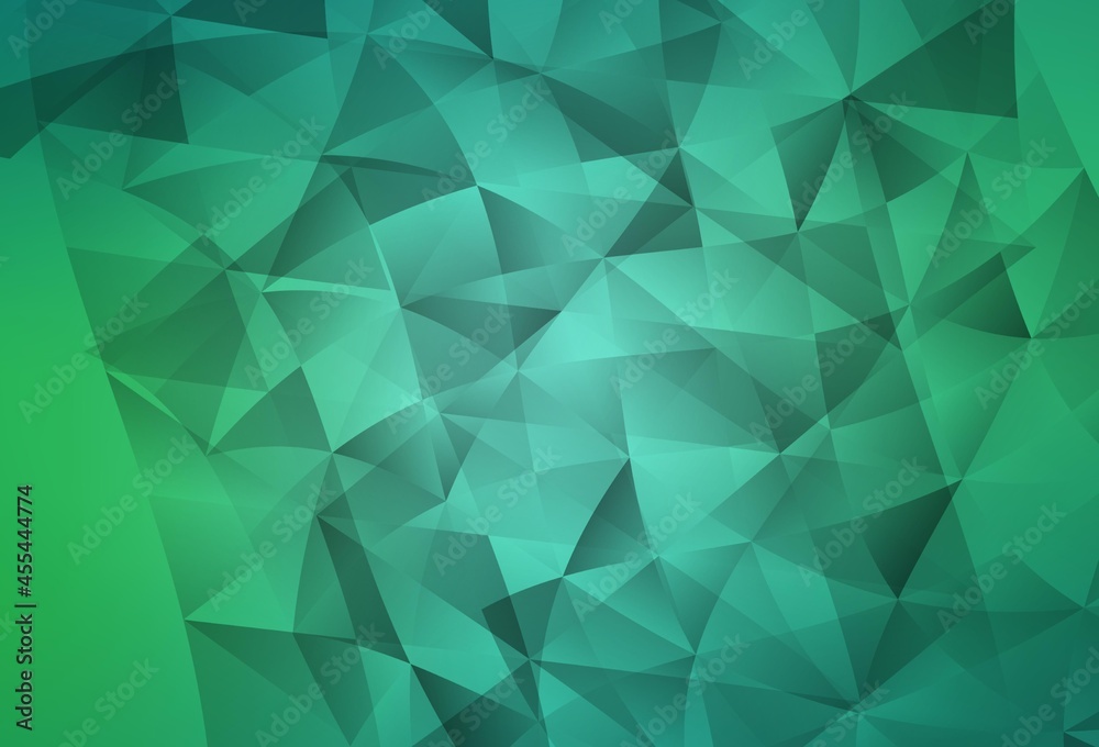 Obraz premium Light Green vector backdrop with lines, triangles.