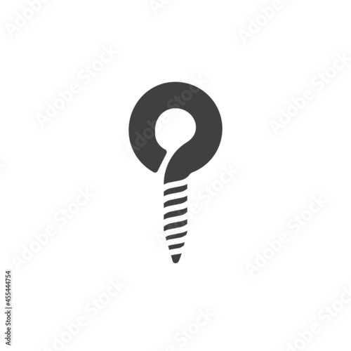 Eye lag screw vector icon