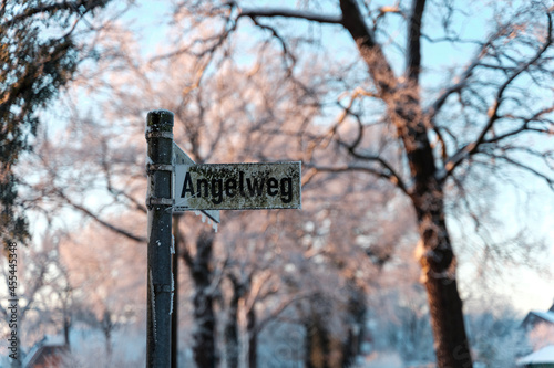 sign in the snow