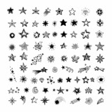 Collection of stars of various shapes
