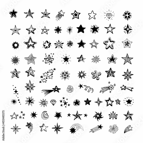 Collection of stars of various shapes